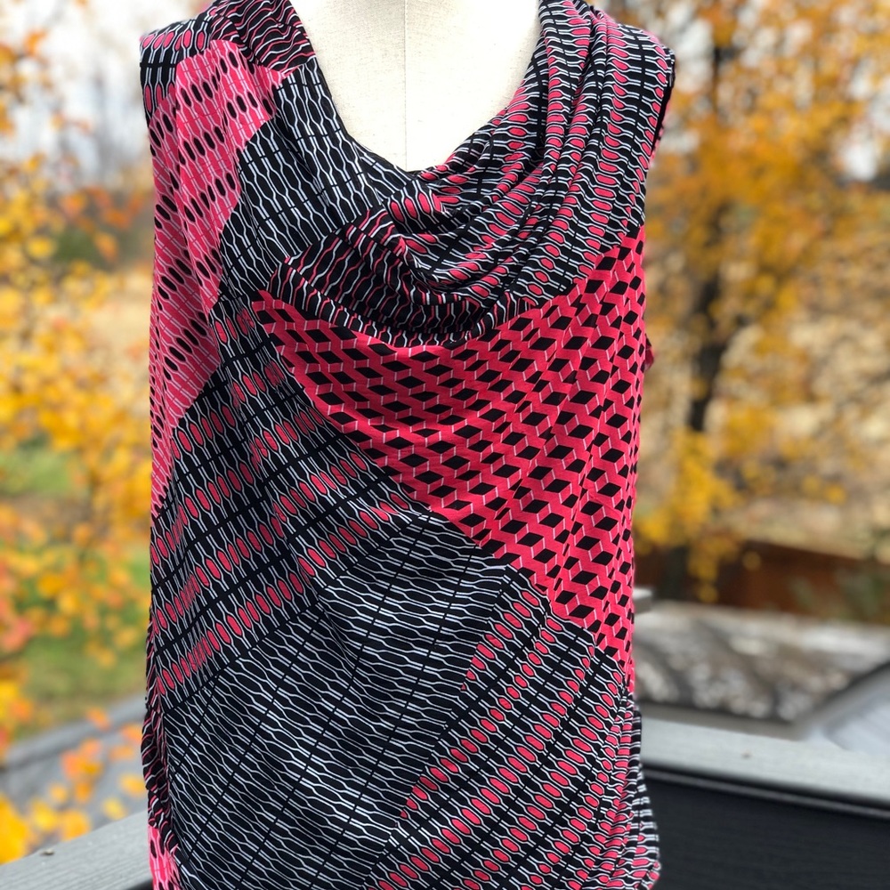 DANA BUCHMAN Sleeveless Cowl Neck Top